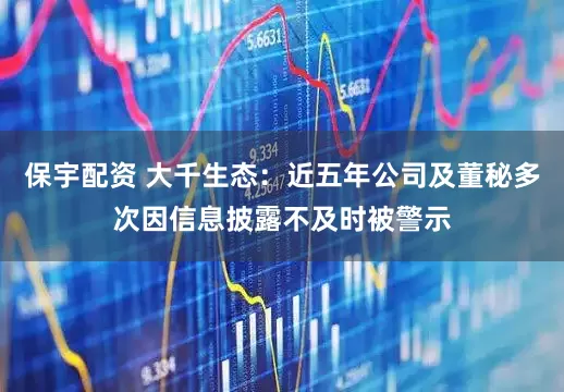 保宇配资 大千生态：近五年公司及董秘多次因信息披露不及时被警示