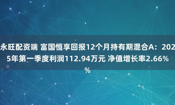 永旺配资端 富国恒享回报12个月持有期混合A：2025年第一季度利润112.94万元 净值增长率2.66%